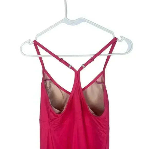 Athleta shorebreak coral racetrack swimsuit dress size medium - Picture 4 of 10